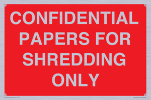 CONFIDENTIAL PAPERS FOR SHREDDING ONLY